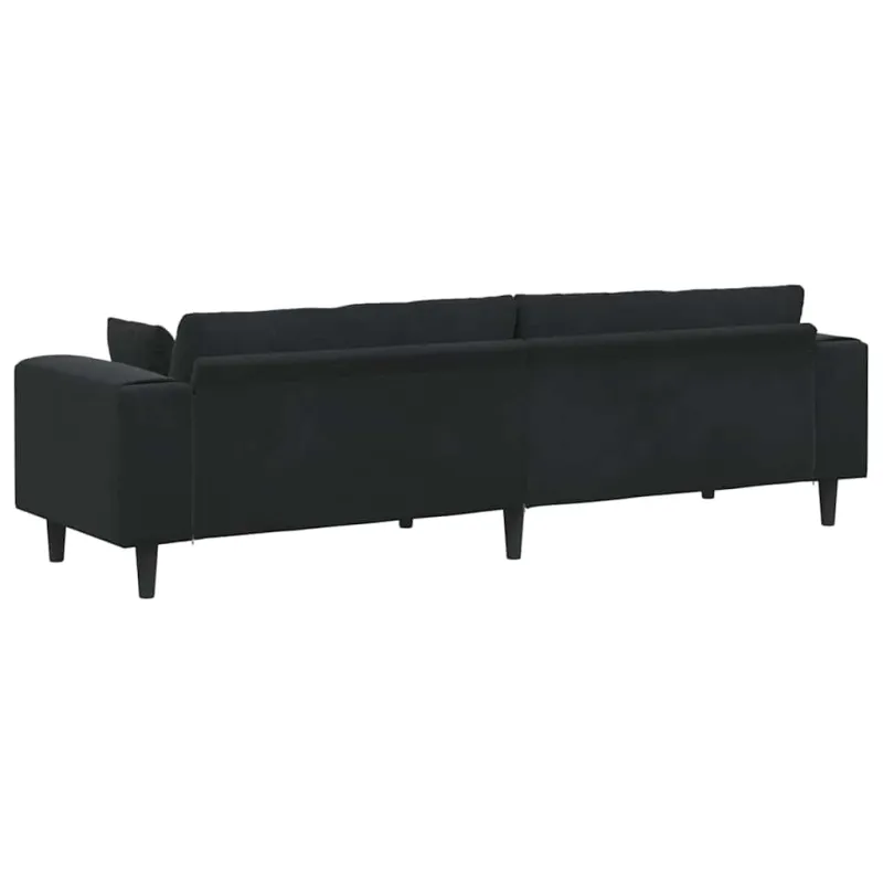 Sofa Juoda 250 x 77 x 76 cm Aksomas