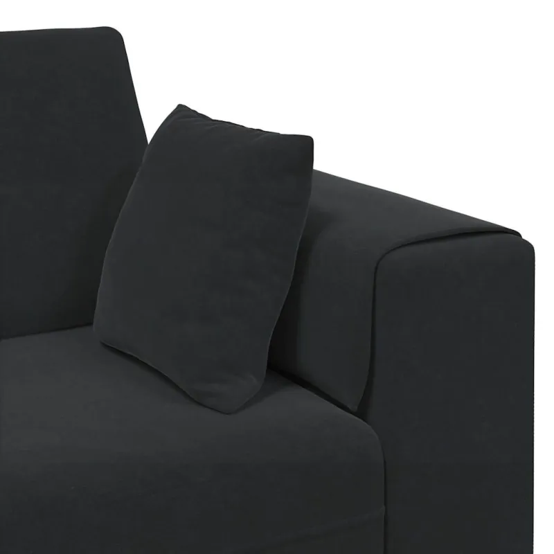 Sofa Juoda 250 x 77 x 76 cm Aksomas