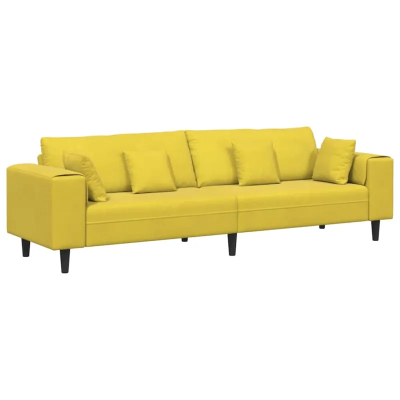 Sofa Geltona 250 x 77 x 76 cm Aksomas