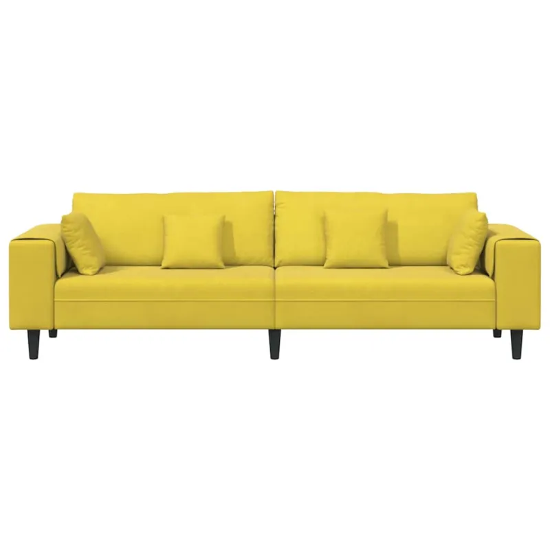 Sofa Geltona 250 x 77 x 76 cm Aksomas