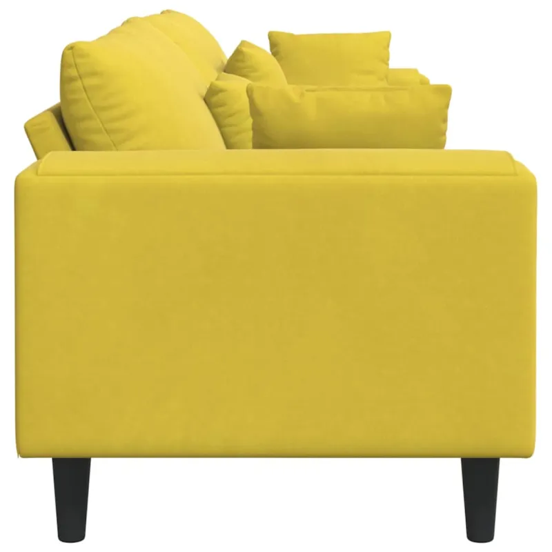 Sofa Geltona 250 x 77 x 76 cm Aksomas