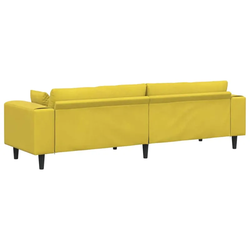 Sofa Geltona 250 x 77 x 76 cm Aksomas