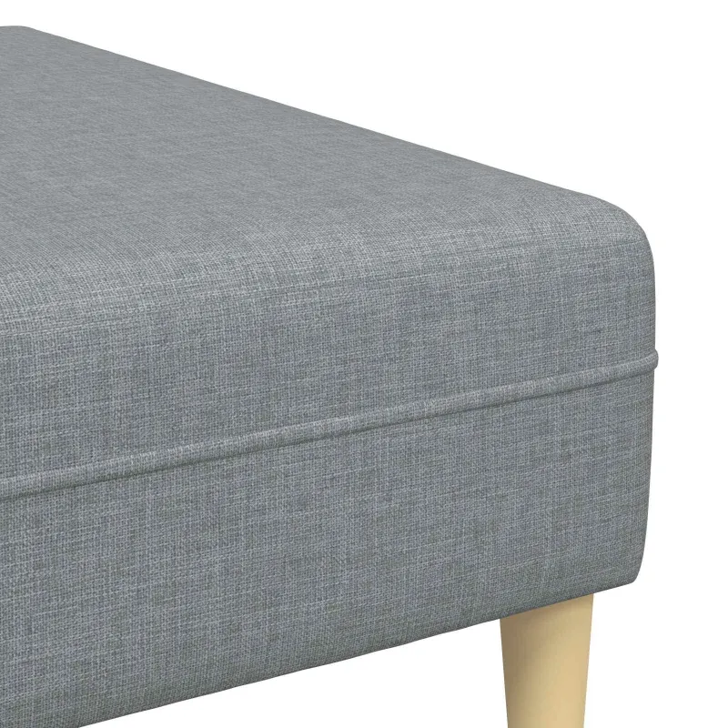 Sofa su pagalve 3 pcs Šviesiai pilka audinys
