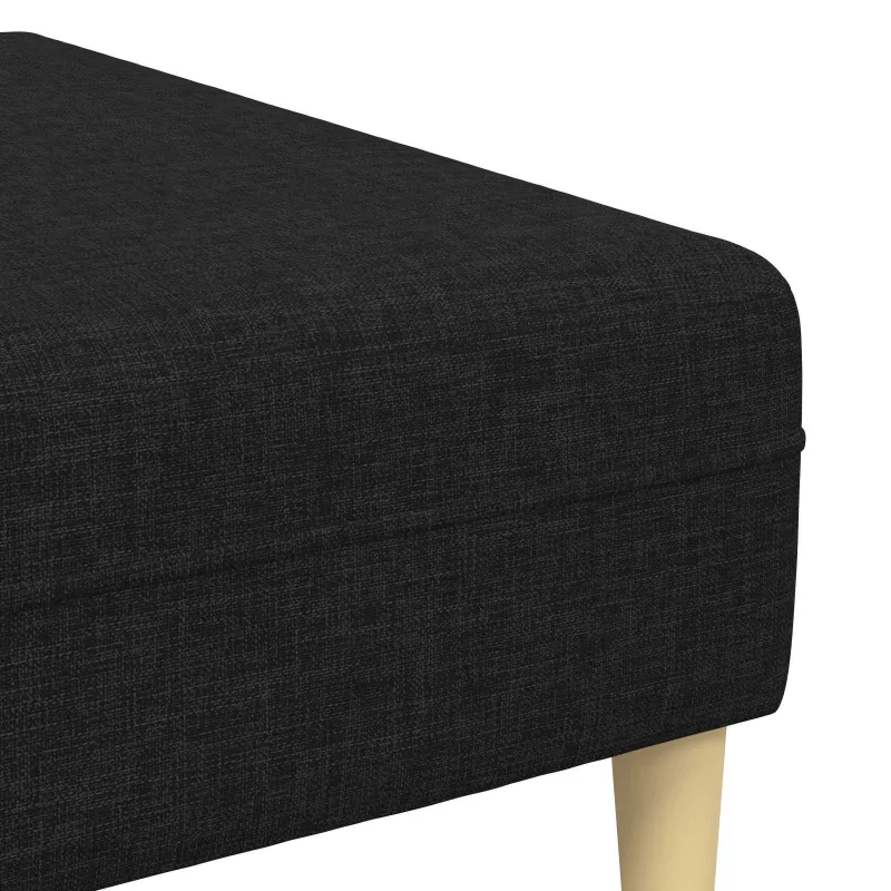 Sofa su pagalve 3 pcs Juoda audinys