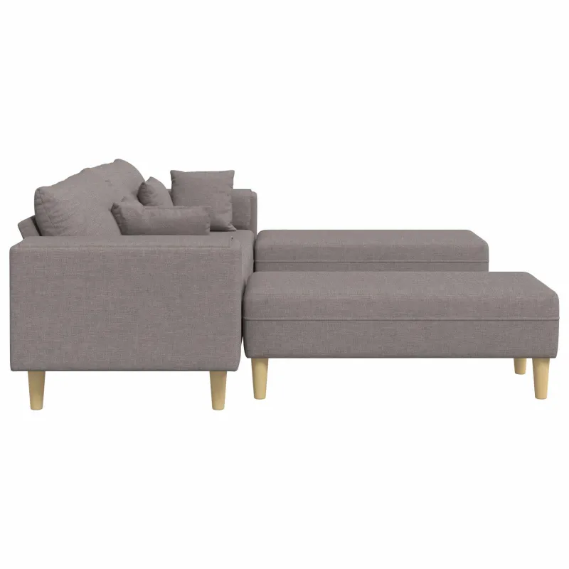 Sofa su pagalve 3 pcs Taupe audinys