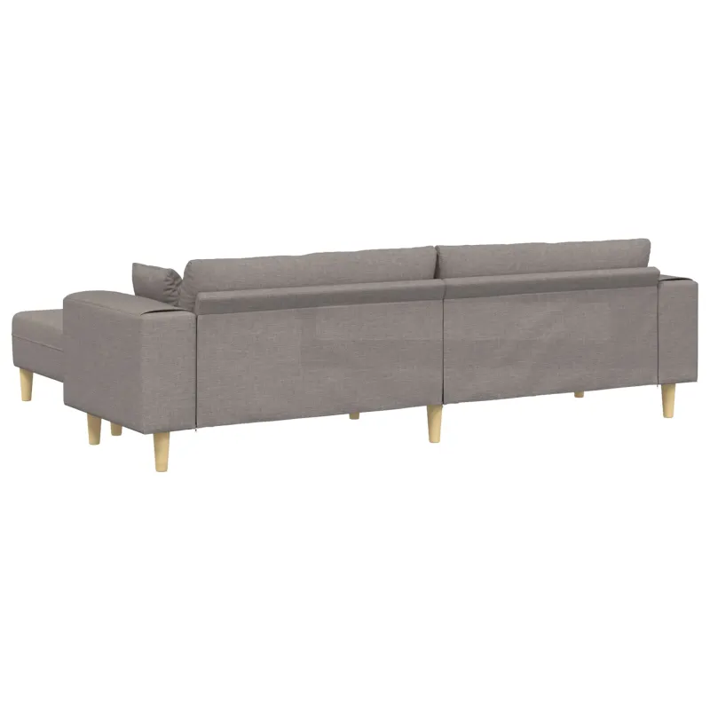 Sofa su pagalve 3 pcs Taupe audinys