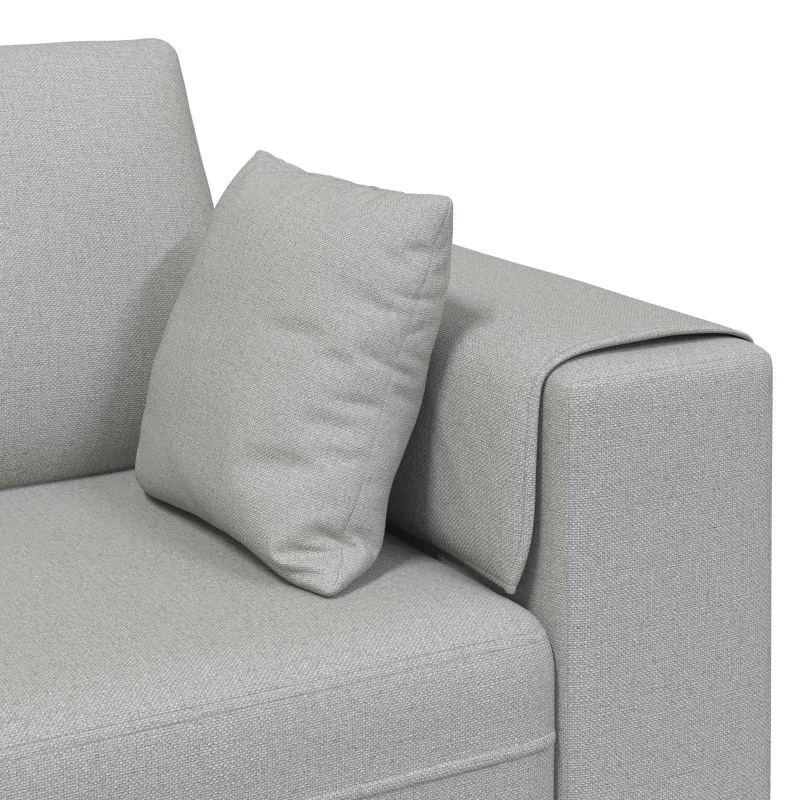 Sofa 3 pcs Debesų pilka 250 x 188 x 76 cm audinys