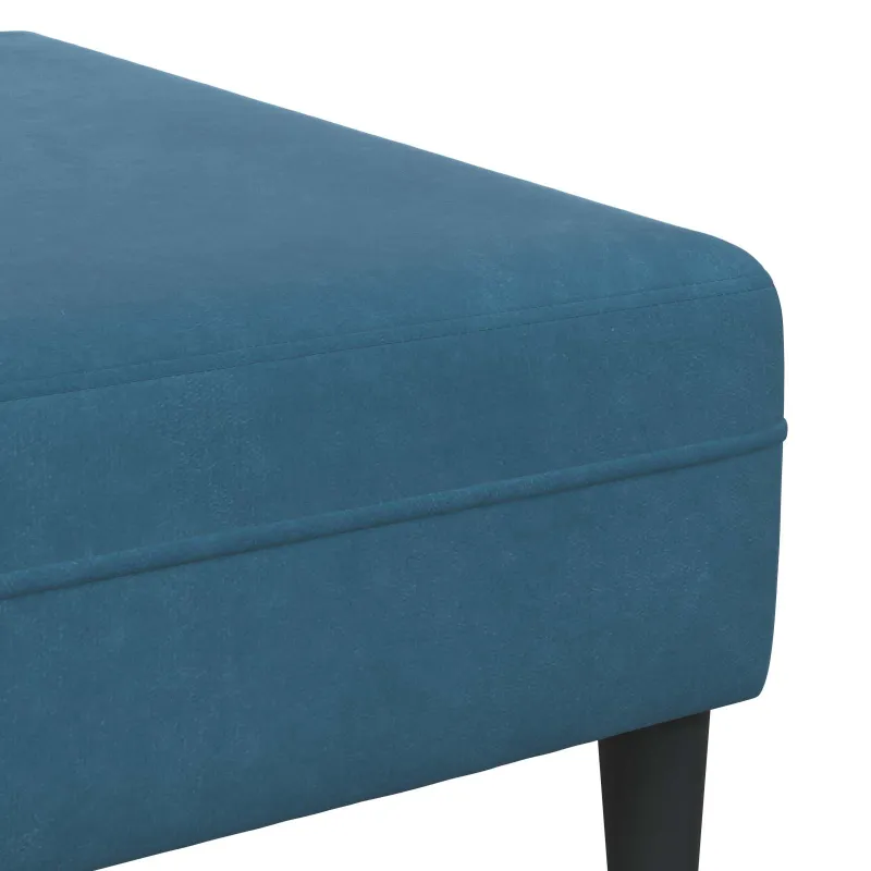 Sofa 3 pcs Mėlyna 250 x 188 x 76 cm Aksomas