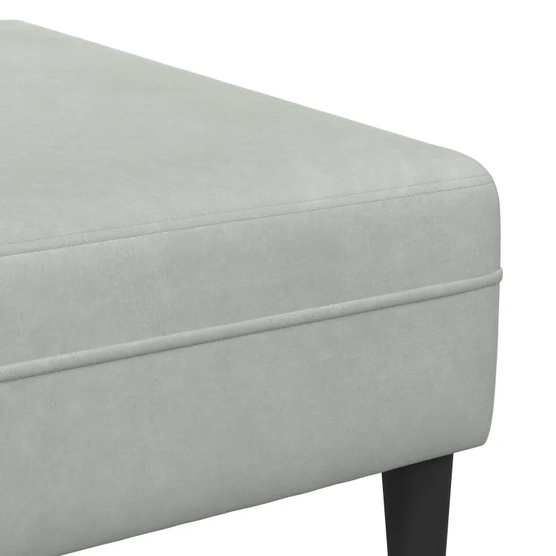 Sofa 3 pcs Šviesiai pilka 250 x 188 x 76 cm Aksomas