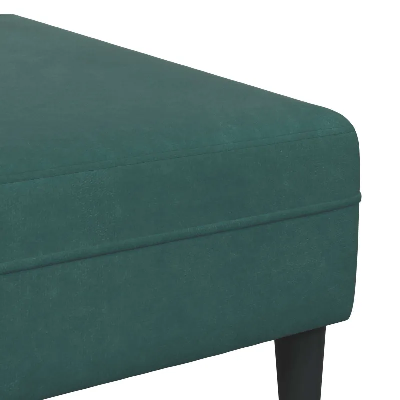 Sofa 3 pcs Tamsiai žalia 250 x 188 x 76 cm Aksomas