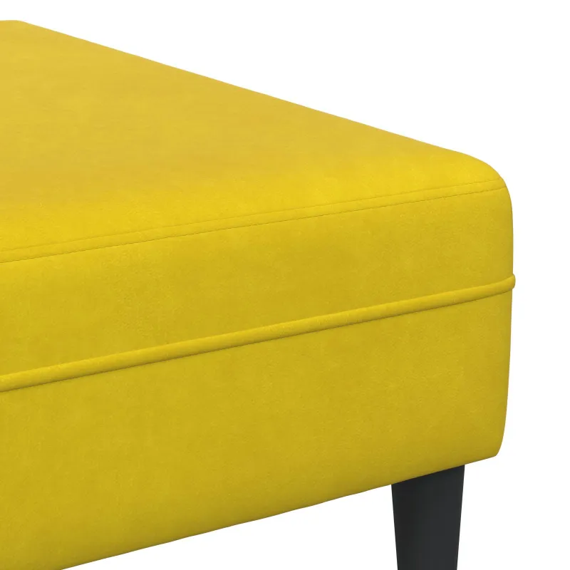 Sofa 3 pcs Geltona 250 x 188 x 76 cm Aksomas