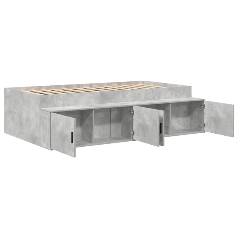 Lovos rėmas Betono pilka 90 x 200 cm Apdirbta mediena