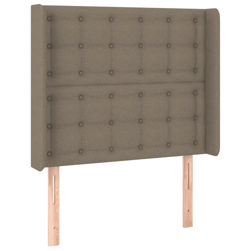 Galvūgalis su LED, taupe spalvos, 93x16x118/128cm, audinys