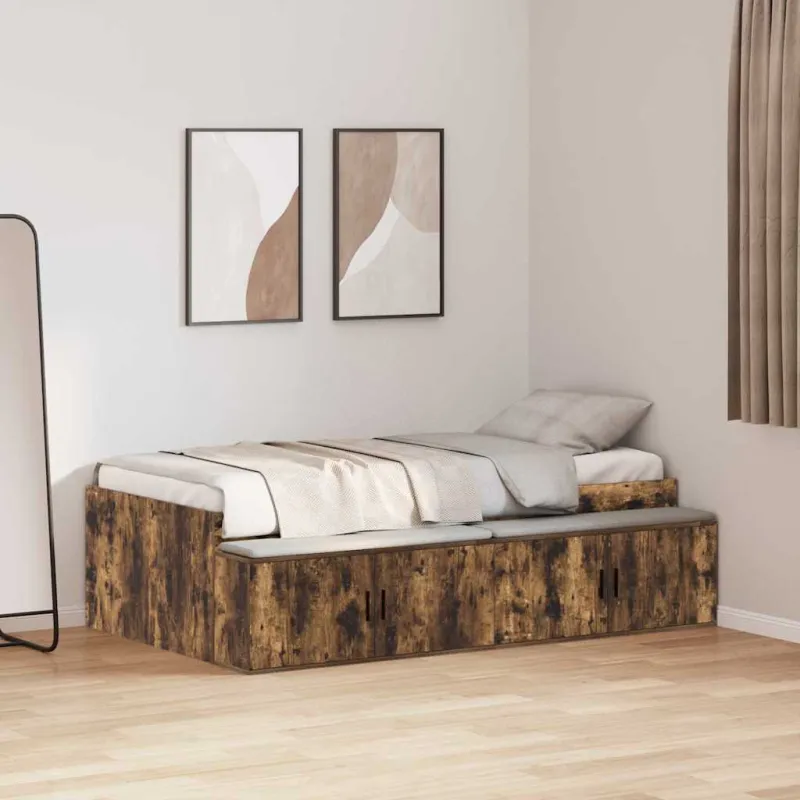 Lovos rėmas Rūkyta ąžuolas 90 x 200 cm Apdirbta mediena