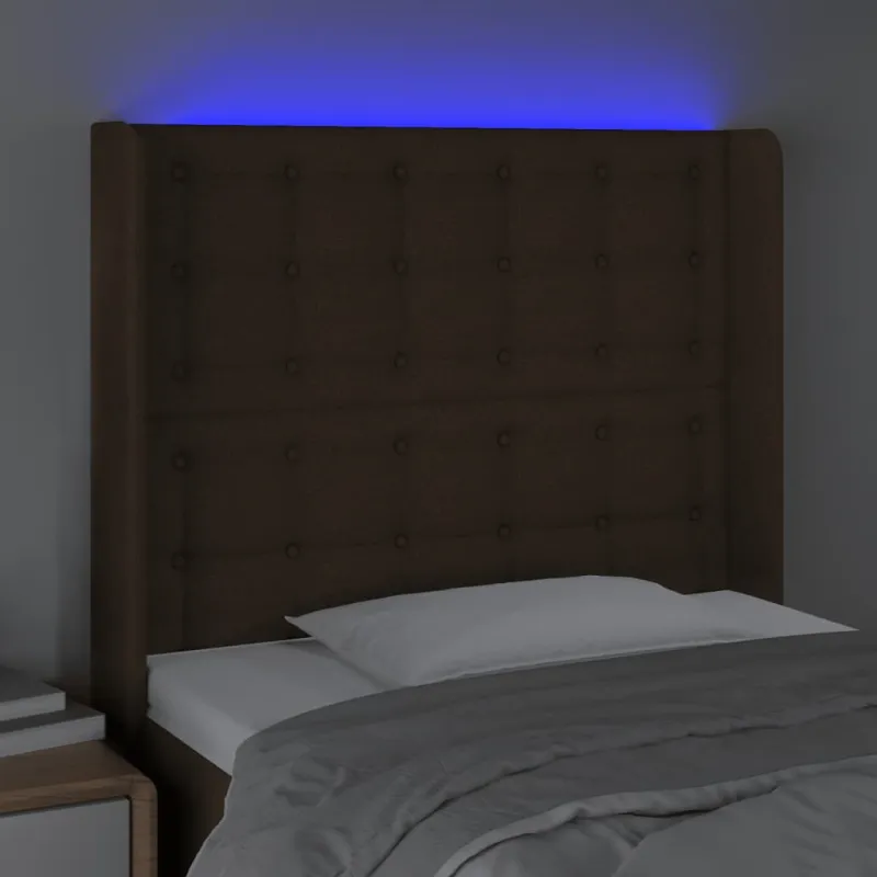 Galvūgalis su LED, tamsiai rudos spalvos, 103x16x118/128cm