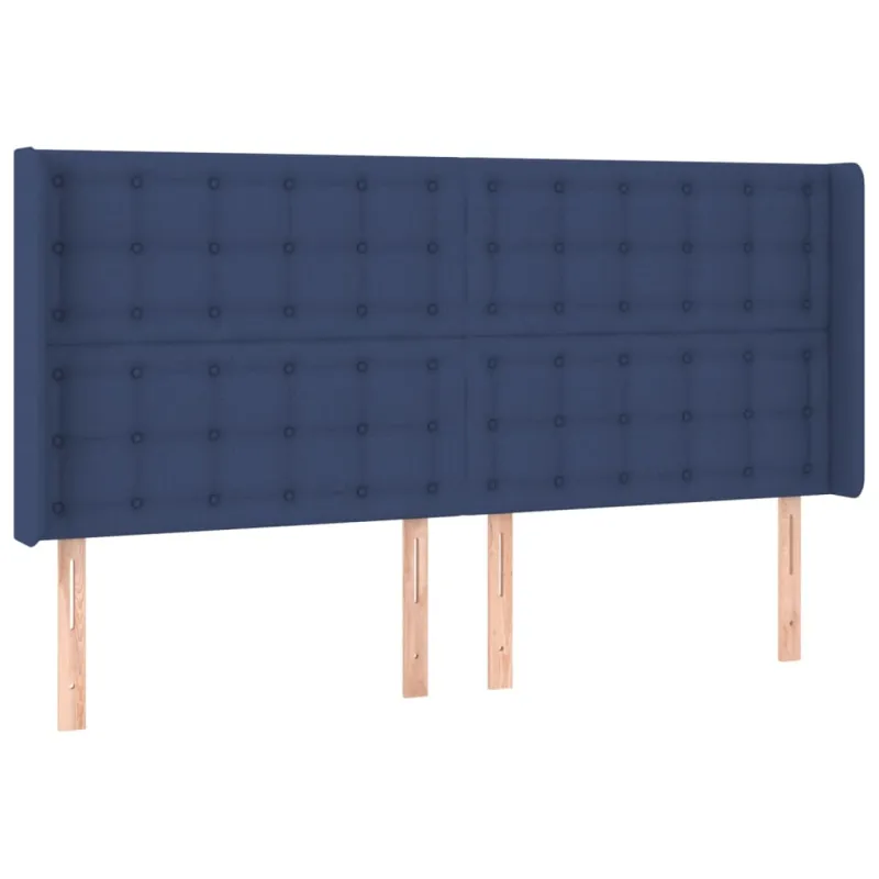 Galvūgalis su LED, mėlynos spalvos, 183x16x118/128cm, audinys