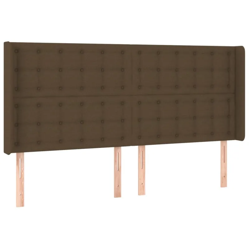 Galvūgalis su LED, tamsiai rudos spalvos, 203x16x118/128cm