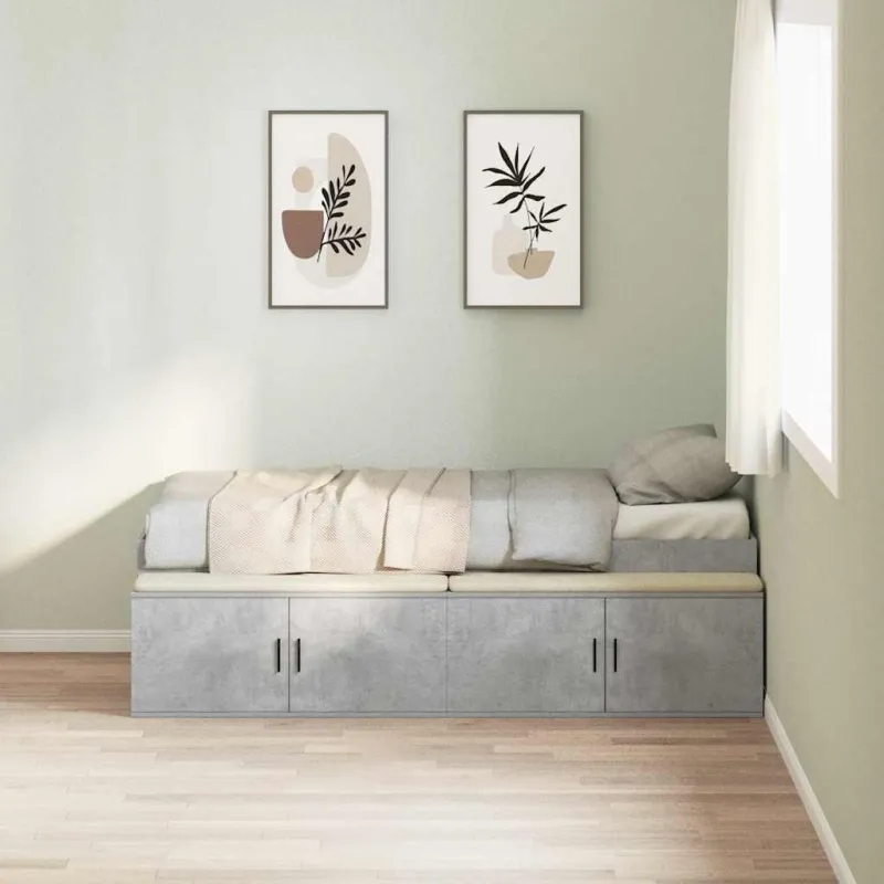 Lovos rėmas Betono pilka 80 x 200 cm Apdirbta mediena