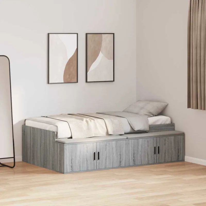 Lovos rėmas Pilkas Sonoma 80 x 200 cm Apdirbta mediena