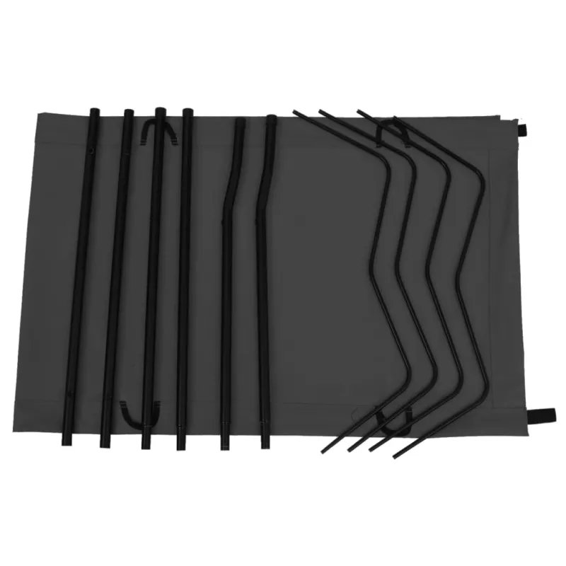 Gultai, 2vnt., juodi, 180x60x19cm, audinys ir plienas